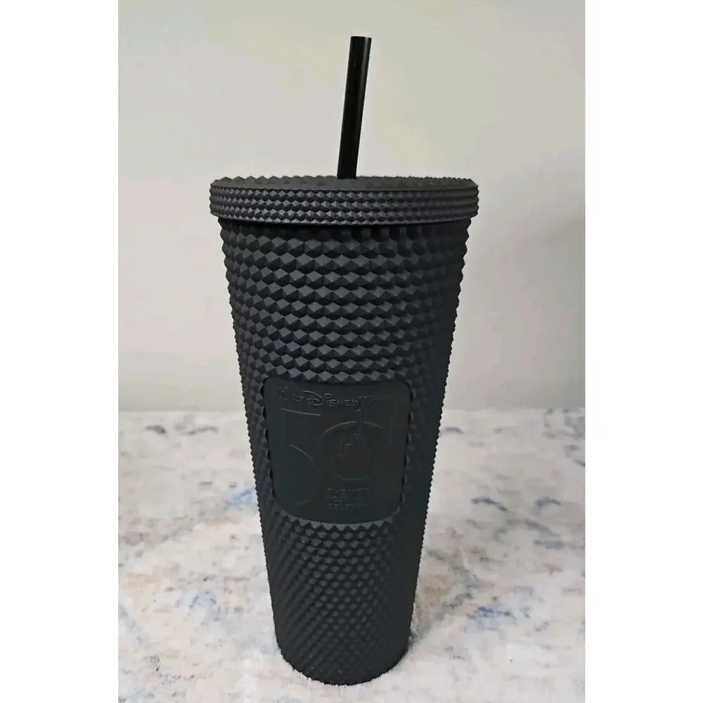Disney Starbucks 50th Anniversary Black Geometric Studded Cup Tumbler